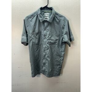 REI Co-op Sahara Short Sleeve Shirt Button Up SZ M Hiking Outdoors Embroidered